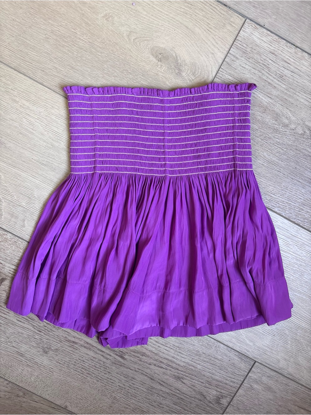 Purple Koch Smocked Skirt